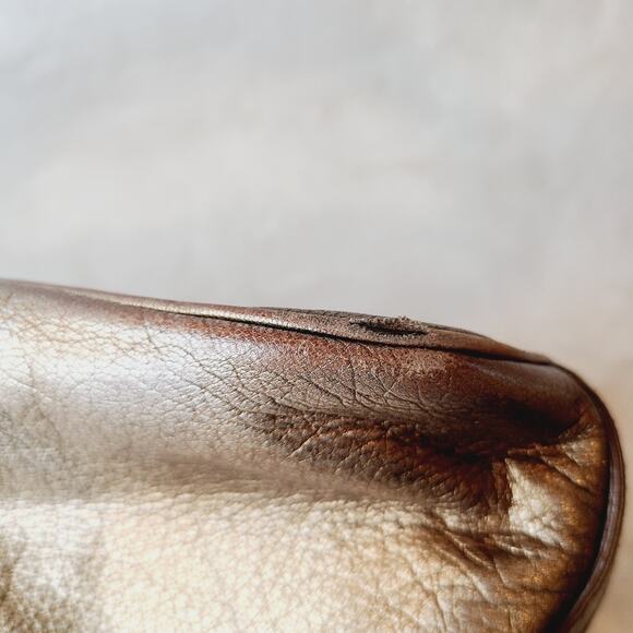 Yves Saint Laurent Muse Bag Metallic Bronze Leather Y2K YSL Satchel - Picture 14 of 16